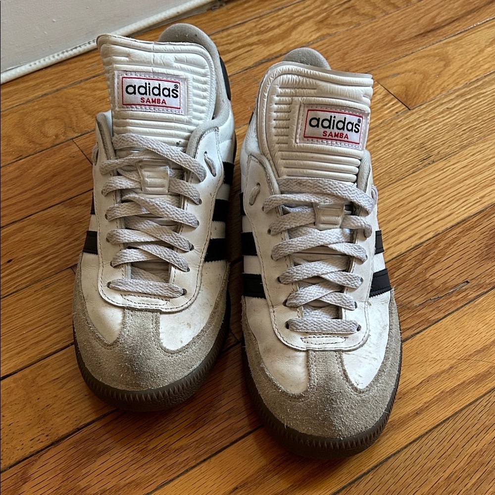 Adidas Samba White and Black Trainers